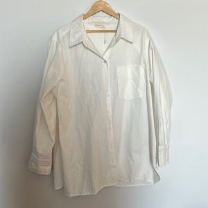 Womance white button-down dress shirt
